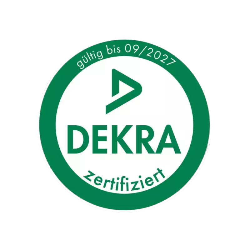 DEKRA-Zertifizierungsverfahren erfolgreich abgeschlossen